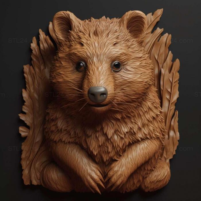 Nature and animals (st Quokka 4, NATURE_576) 3D models for cnc